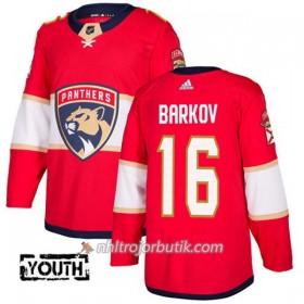 Barn Ishockey Florida Panthers Tröja Aleksander Barkov 16 Adidas 2017-2018 Röd Authentic